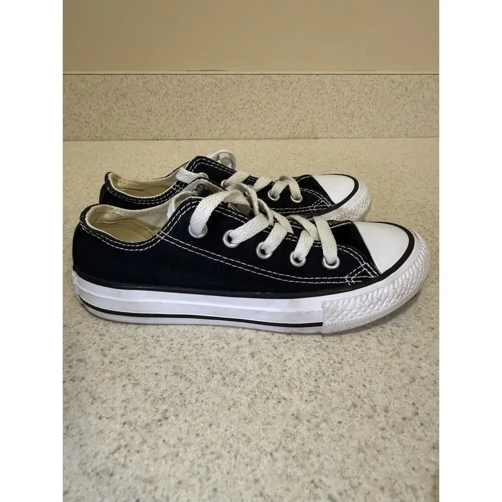 Converse All Star Black Low Top Youth Kids Sneakers Size 12